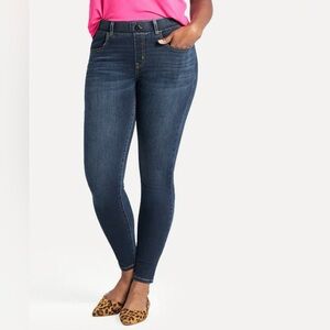 Betabrand 4-Pocket Skinny SSP Petite 23” Women’s Yoga Denim Dark Vintage Wash